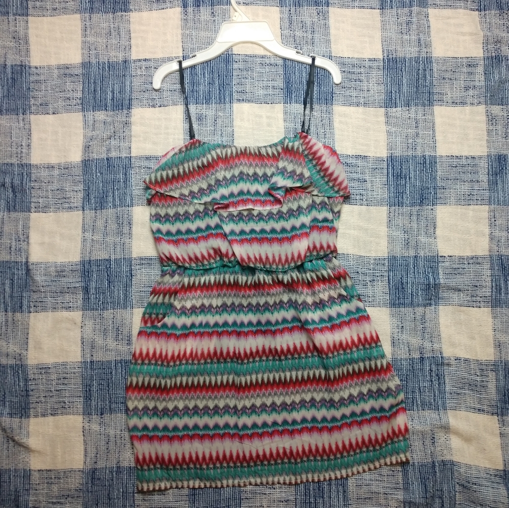 Multi-Colored Strapless Dress - Picture 2 of 3